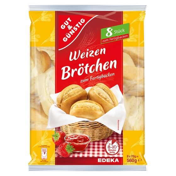 Weizenbrötchen zum Aufbacken  8erx70g=560g G&G