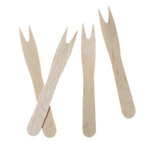 Pommesgabel "pure" Holz 8,5cm 1000St/Spender PapStar