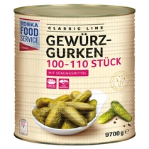 Gewürzgurken 100/110er mit Süßungsmittel 9,7kg/5,6kg EFS