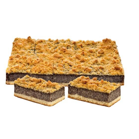 Mohn-Streusel-Blechkuchen geschnitten 20 Portionen TK 2,8kg