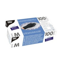 Handschuhe Latex puderfrei schwarz Größe M 100St PapStar