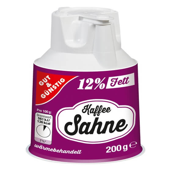 Kaffeesahne Kännchen 12% 200g G&G