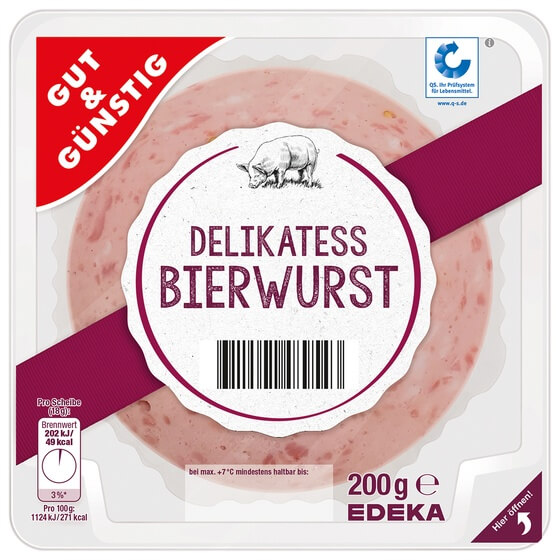 Bierwurst(Schwein)geschn. 200g G+G