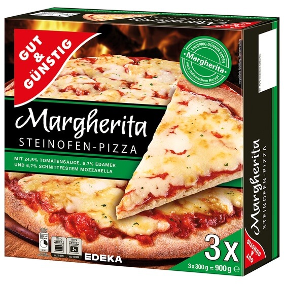 Steinofen Pizza Margherita 3x300g G&G