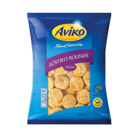 Rösti rund vorgebacken ca.42,5g/St TK 2,5Kg Aviko