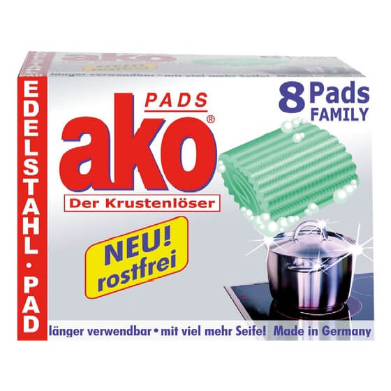 Edelstahl Pad rostfrei 8St akoPADS®