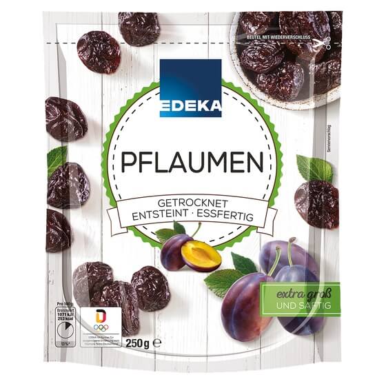 Pflaumen entsteint getrocknet 250G 1x8 Pakete Edeka