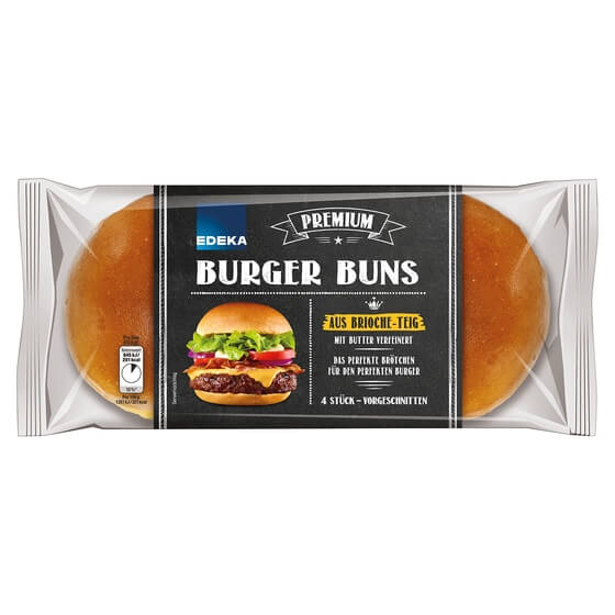 Brioche Burger Brötchen 4er 250g EDEKA