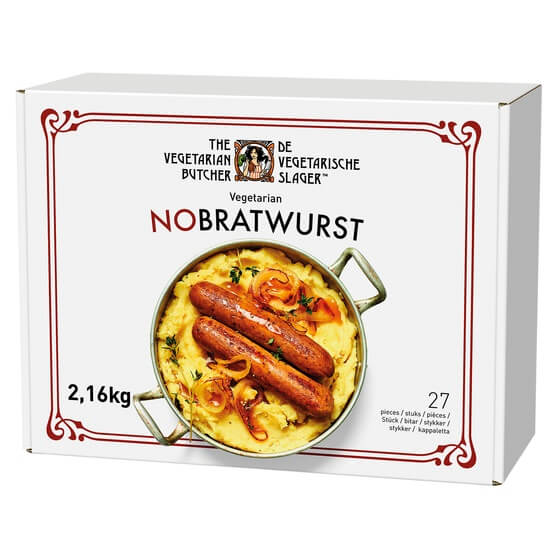 No Bratwurst vegetarische Wurst auf Soja-Basis 27x80g