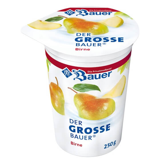 Joghurt 3,5% Banane/Birne/Walnuss/Vanille 250g Bauer