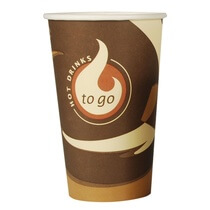 Trinkbecher, Pappe "To Go" 0,4 l Ø 9 cm · 13,5 cm  50St. PS