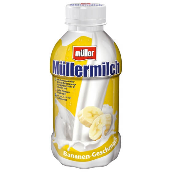 Müller Milch Banane 1,4% 400ml