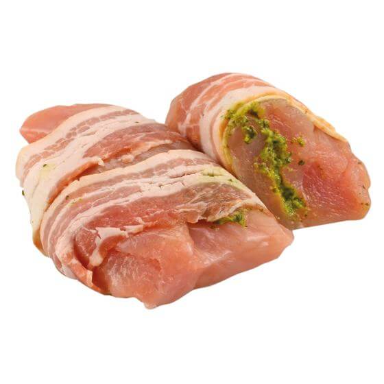 Hähnchen-Brust ohne Haut roh m.Koriander&Speck 10x230g Tray