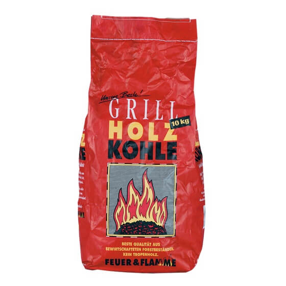 Grillholzkohle "Feuer & Flamme" 10kg Holzkohlewerk Lünebu