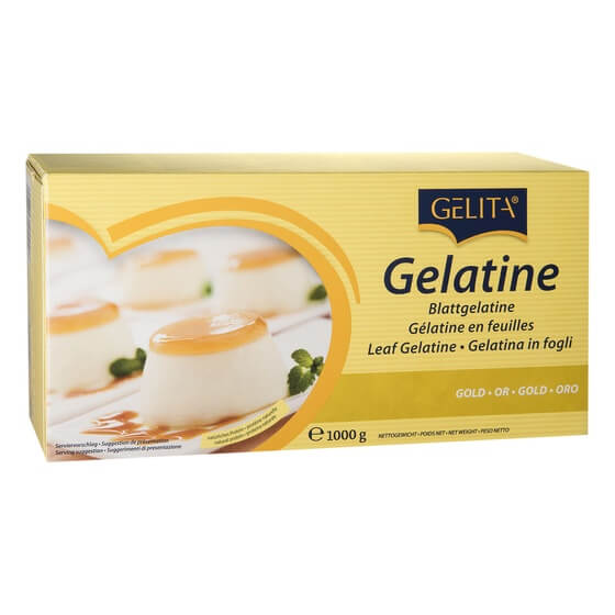 Blattgelatine Gold weiß kaltlöslich 1kg Gelita