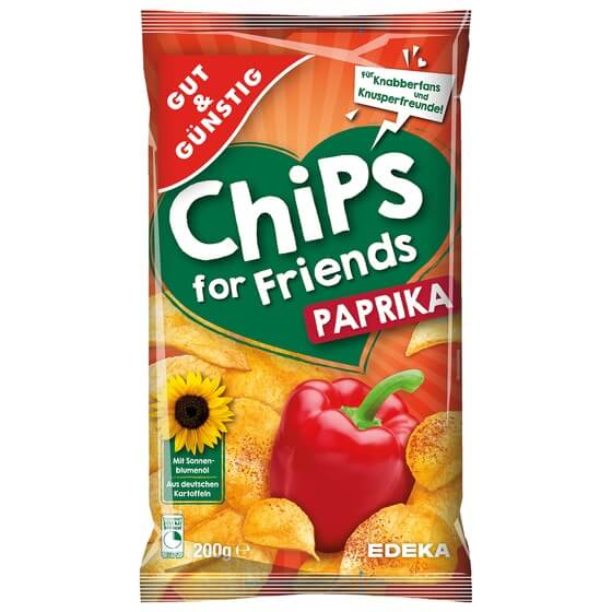 CHIPS MIT PAPRIKA 200G G&G