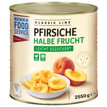 Pfirsiche halbe Frucht leicht gezuckert 2,55kg/1,5kg EFS