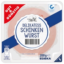 Schinkenwurst(Schwein)geschnitten 11 Scheiben 200g G&G