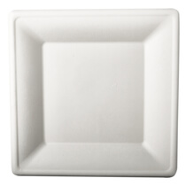 Teller "pure" eckig weiß 26x26cm 50St PapStar