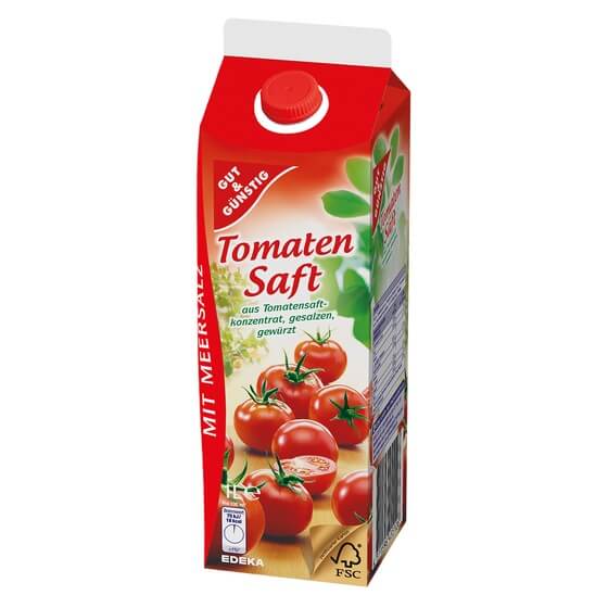 Tomatensaft 1l Tetra Pak G&G