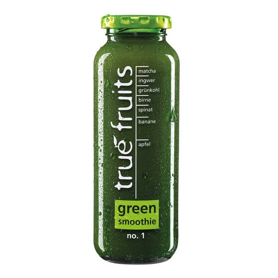 Smoothie frisch green Spin./Grünk./Matcha 0,25l Glas True F.