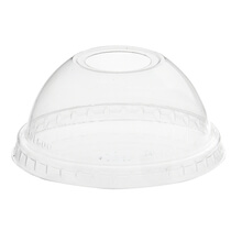 Dom-Deckel Hurricane PET rund glaskl.m.Lochung 50St PapStar