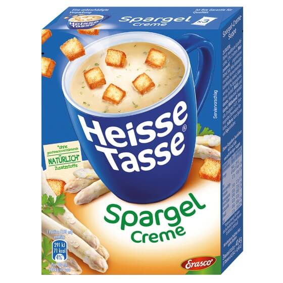 Spargelcremesuppe Heiße Tasse 3Portionen Erasco