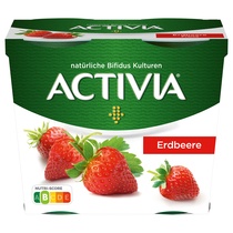 Activia Erdbeere-Kirsche Joghurt 4x115g Danone