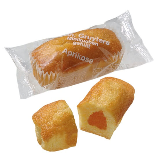 Gefüllte Mini-Kuchen Aprikose 120x35g Gruyters