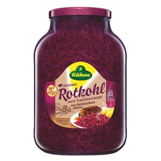 Rotkohl tafelfertig 2,52kg/2,4kg Kühne