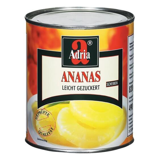 Ananas in Scheiben leicht gezuckert 567g/340g Adria