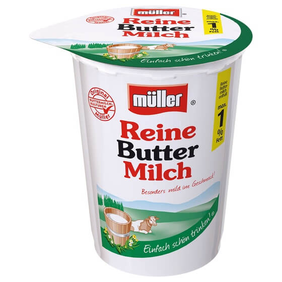 Reine Buttermilch 1% Fett 500ml Müller