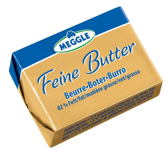 Portionsbutter Alufolie 100x10g Meggle