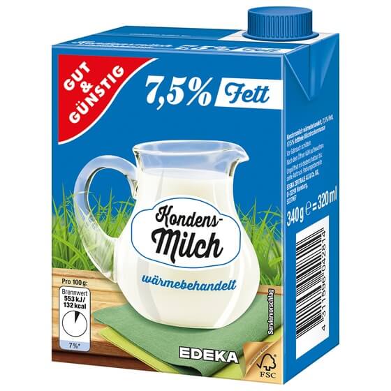 Kondensmilch WP 7,5% 340G G&G