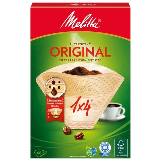 Filtertüten braun mit Aromaschutz 1x4 40St Melitta®