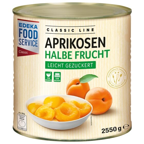 Aprikosen 1/2 Frucht gezuckert 2,5kg/1,5kg EFS