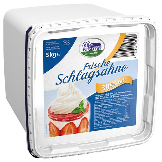 Sahne im Eimer 30% 5Kg Wiesehoff