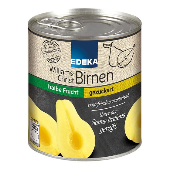 Williams-Christ Birnen halbe Frucht gezuckert 820g Edeka