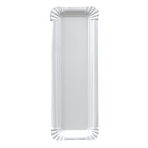 Teller Pappe "pure" eckig weiss 10x16cm 250St PapStar
