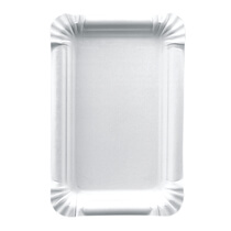 Teller Pappe "pure" eckig weiss 13x20cm 250St PapStar