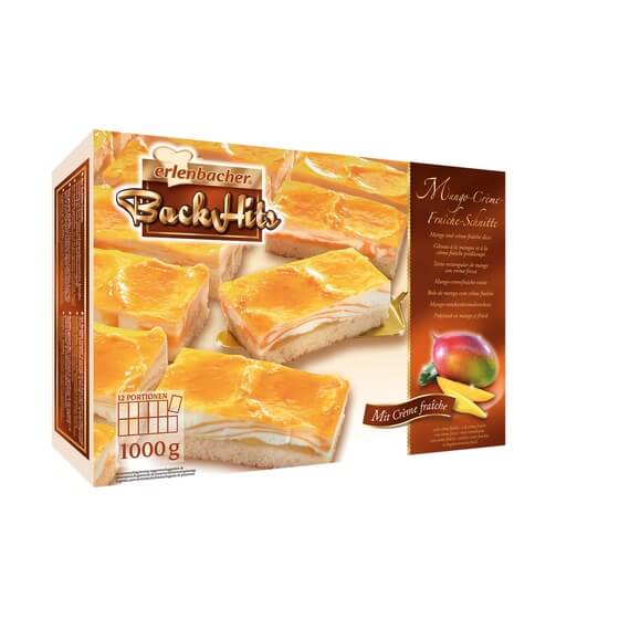 Mango-Creme-Fraiche-Schnitte geschn. TK 12St 1kg Back Hits