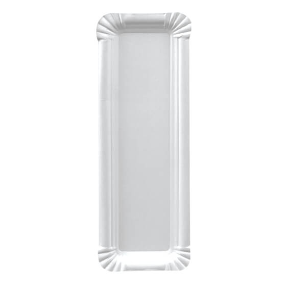 Teller Pappe "pure" eckig weiss 10x16cm 250St PapStar