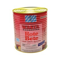Rote Bete gewürfelt mit Süßungsmittel 9,7kg/6,1kg Wasta