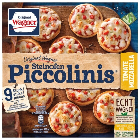 Piccolinis Tomate Mozzarella TK 9x30g Wagner