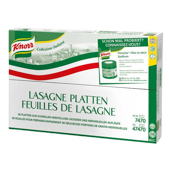 Lasagne-Platten vorgegart ODZ 50x200g 10kg Knorr