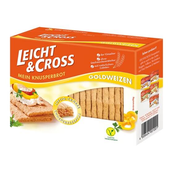 Leicht & Cross Goldweizen Knusperbrot 125g