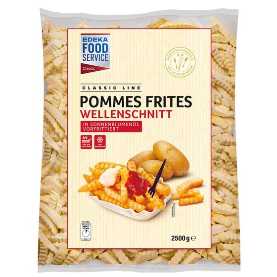 Pommes Wellenschnitt TK 2,5Kg EFS