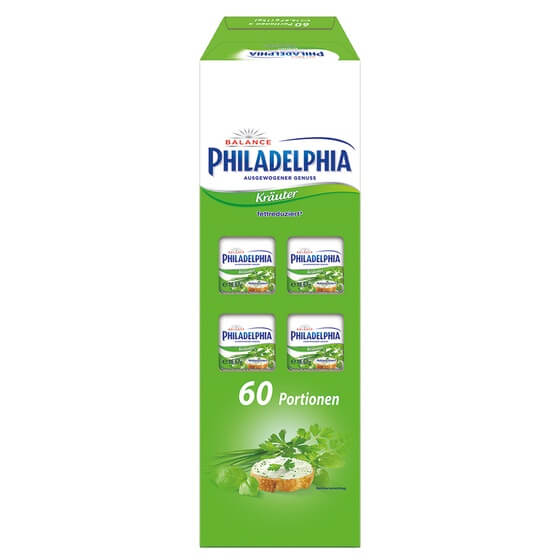 Frischkäse Kräuter Balance 50% F.i.Tr. 60x16,6g Philadelphia