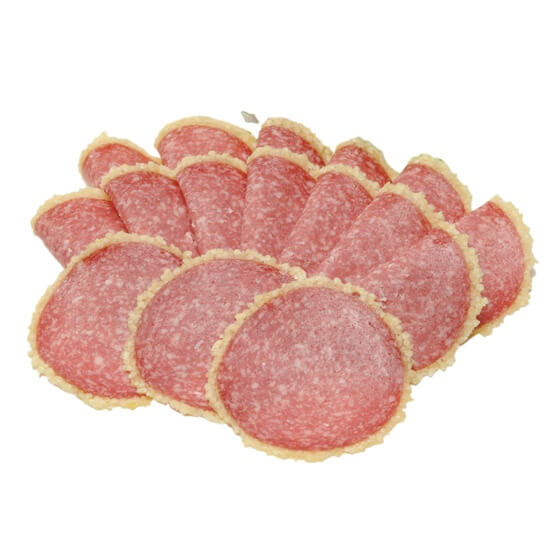 Salami(Schwein)mit Käse 1A geschn. ca.48 Schb. 500g