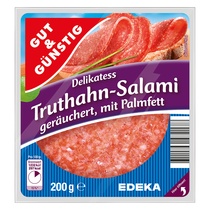 Truthahnsalami geschnitten 200g G&G